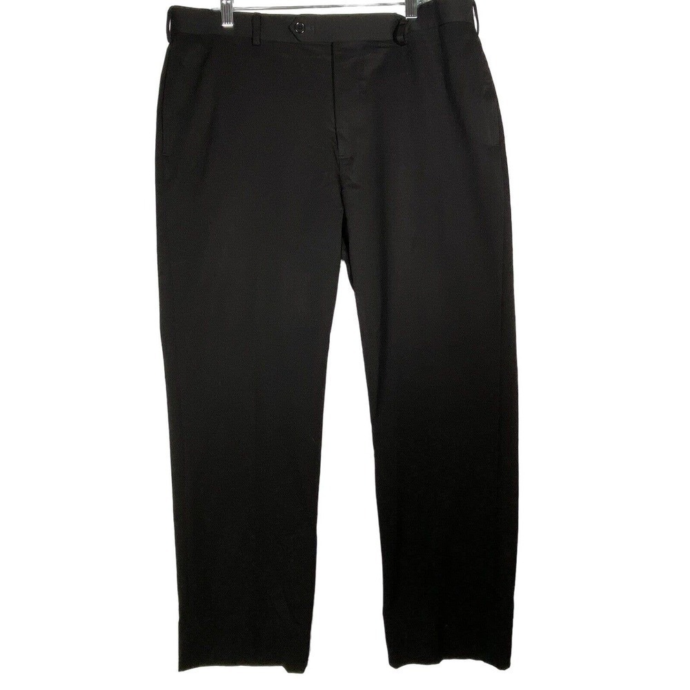 Brooks Brothers Madison 1818 Dress Pants Mens 37/30 Black 100% Wool Classic